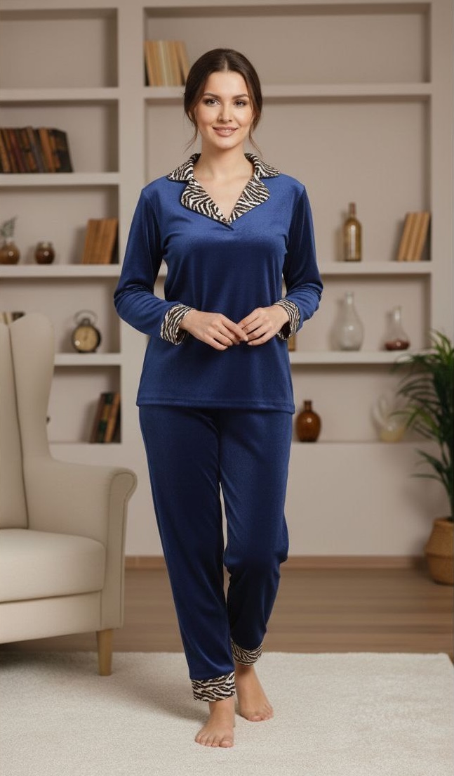 Pyjama Qatifa - Motif Zebra